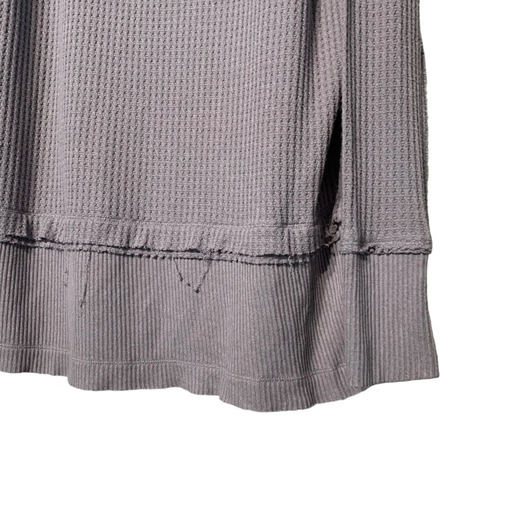Free People We The Free North Shore Thermal Waffle Knit Top Small